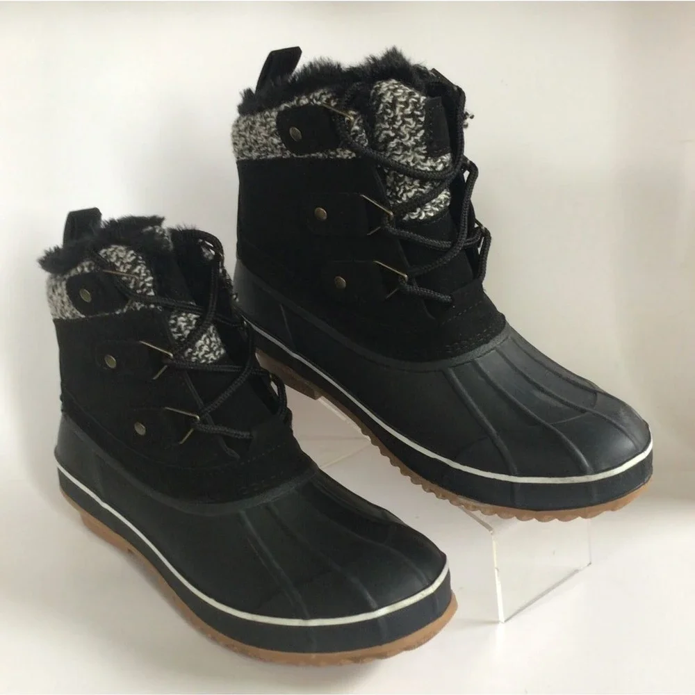 NEW KHOMBU Women's Keri Faux Fur-Lined Duck Boots (Size 7) - Picture 4 of 11